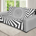 Angular Swirl Motion Illusion Print Futon Protector