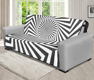 Angular Swirl Motion Illusion Print Futon Protector