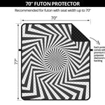 Angular Swirl Motion Illusion Print Futon Protector