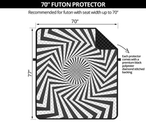 Angular Swirl Motion Illusion Print Futon Protector