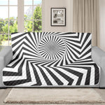 Angular Swirl Motion Illusion Print Futon Protector