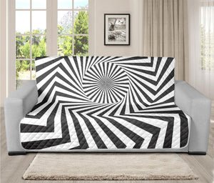 Angular Swirl Motion Illusion Print Futon Protector