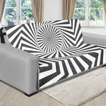 Angular Swirl Motion Illusion Print Futon Protector