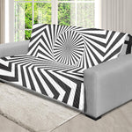 Angular Swirl Motion Illusion Print Futon Protector