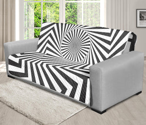 Angular Swirl Motion Illusion Print Futon Protector