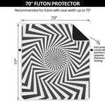 Angular Swirl Motion Illusion Print Futon Protector