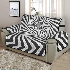 Angular Swirl Motion Illusion Print Half Sofa Protector