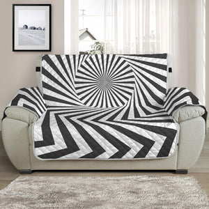 Angular Swirl Motion Illusion Print Half Sofa Protector