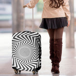Angular Swirl Motion Illusion Print Luggage Cover