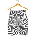 Angular Swirl Motion Illusion Print Men's Shorts