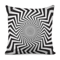 Angular Swirl Motion Illusion Print Pillow Cover