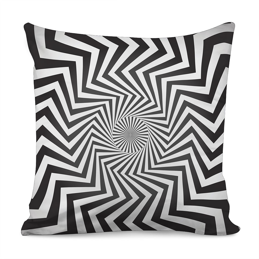 Angular Swirl Motion Illusion Print Pillow Cover