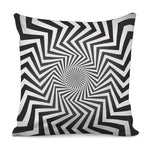 Angular Swirl Motion Illusion Print Pillow Cover