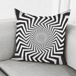 Angular Swirl Motion Illusion Print Pillow Cover