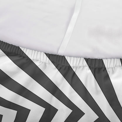 Angular Swirl Motion Illusion Print Sofa Cover