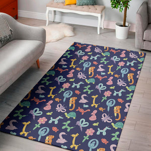 Animal Balloon Pattern Print Area Rug