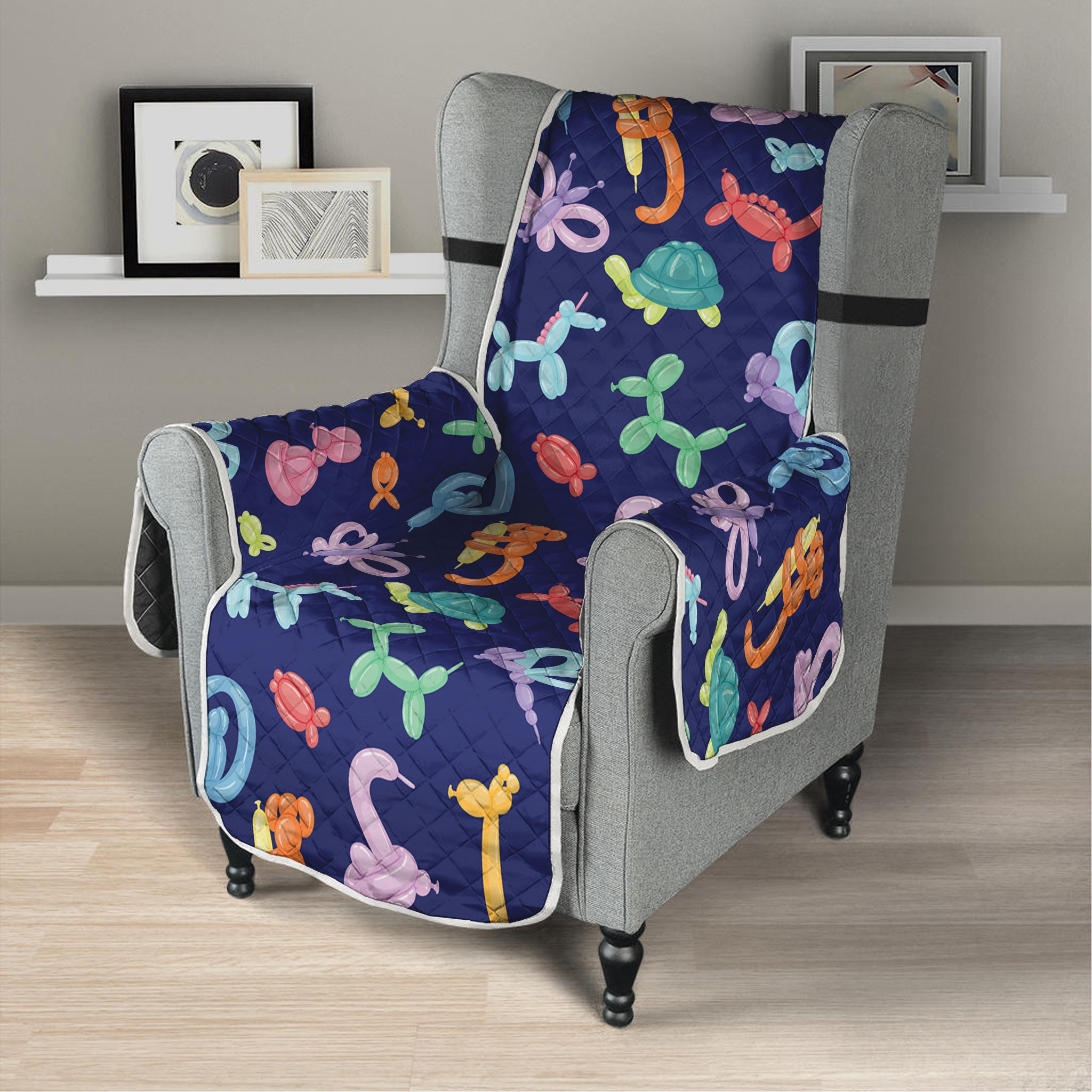 Animal Balloon Pattern Print Armchair Protector