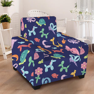 Animal Balloon Pattern Print Armchair Slipcover