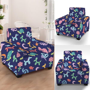 Animal Balloon Pattern Print Armchair Slipcover