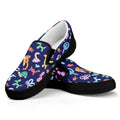 Animal Balloon Pattern Print Black Slip On Sneakers