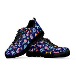 Animal Balloon Pattern Print Black Sneakers