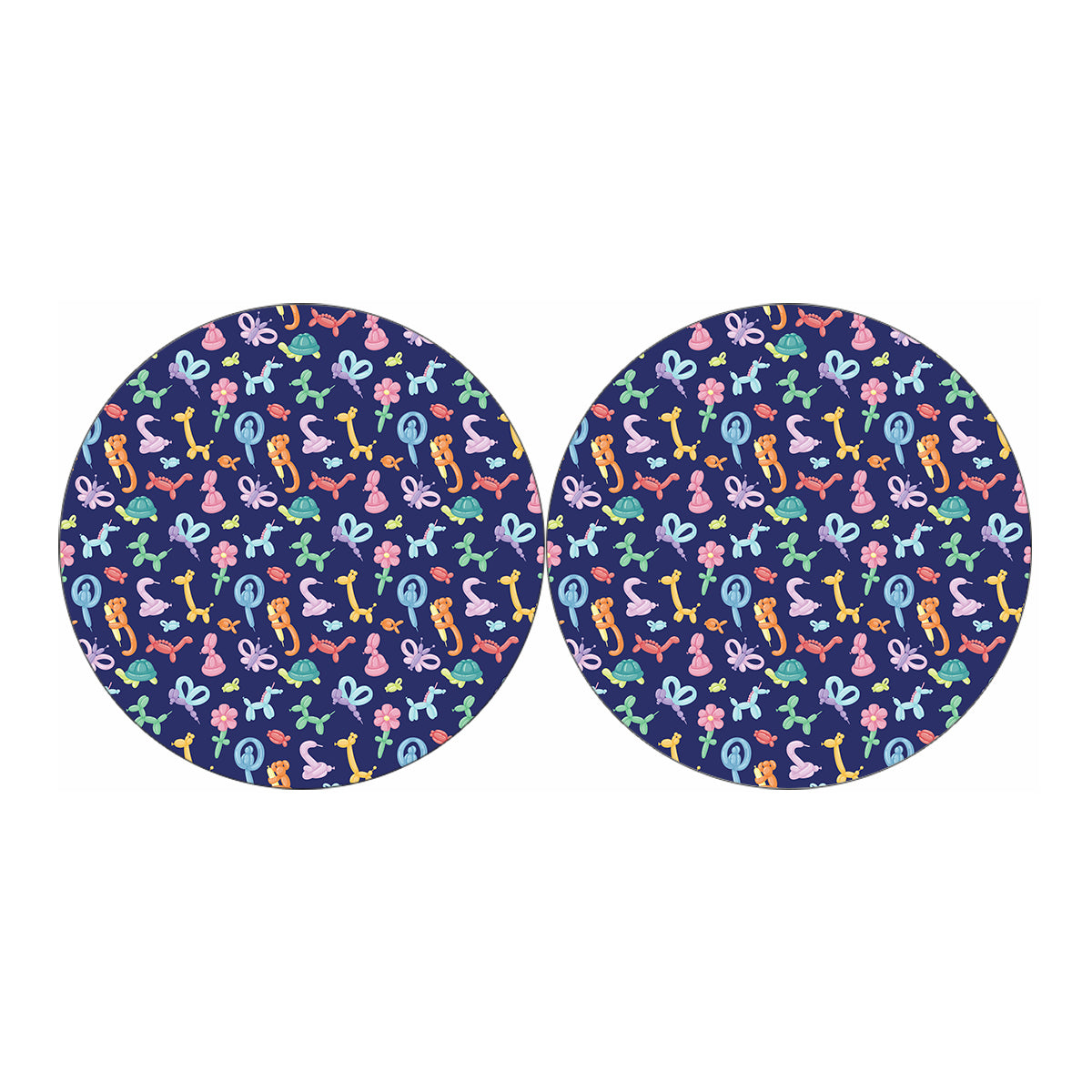 Animal Balloon Pattern Print Car Coasters
