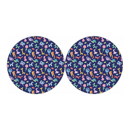 Animal Balloon Pattern Print Car Coasters