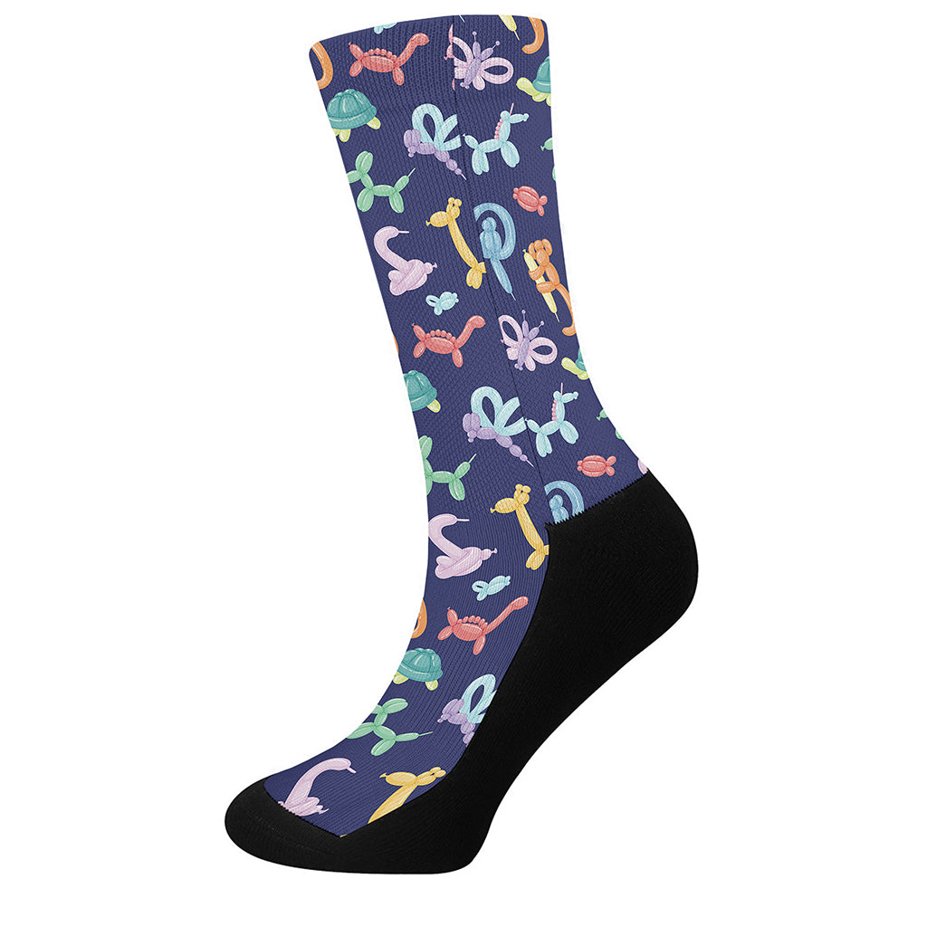 Animal Balloon Pattern Print Crew Socks