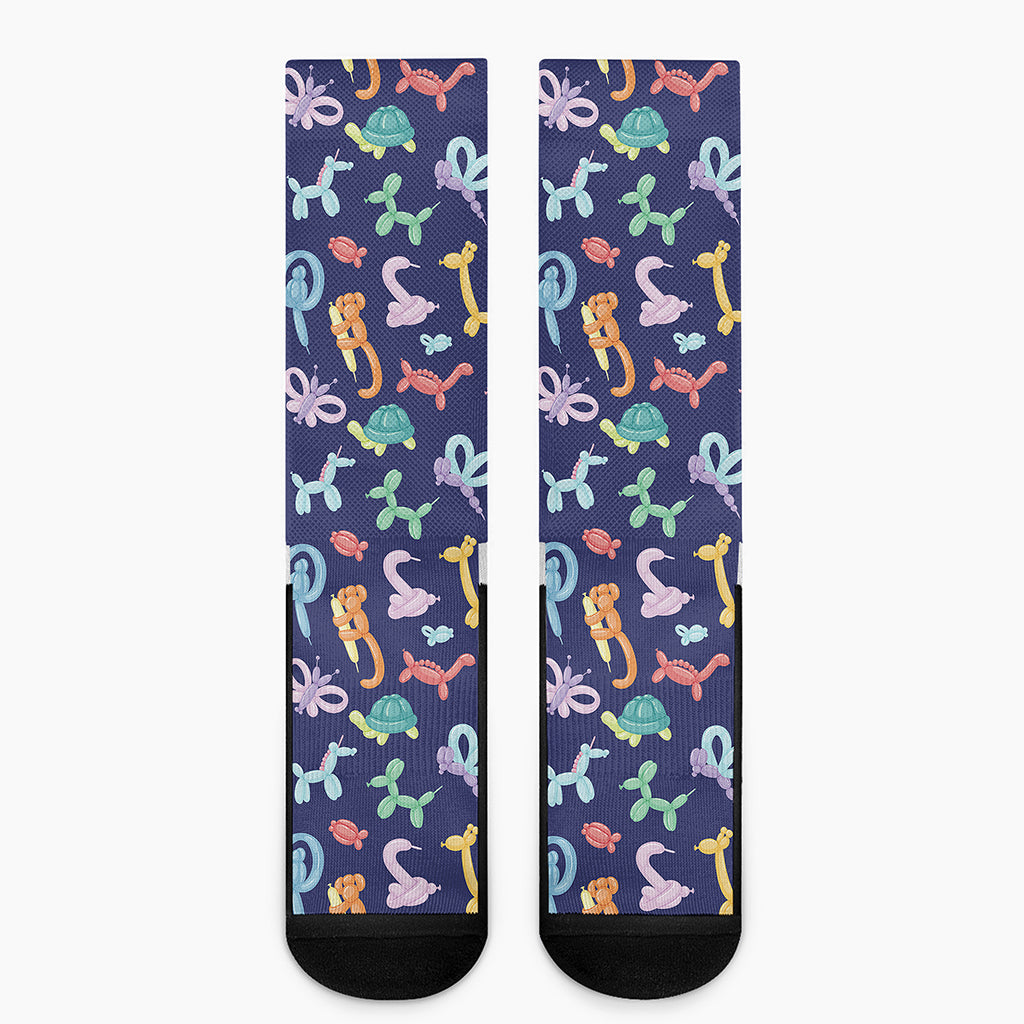 Animal Balloon Pattern Print Crew Socks