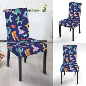 Animal Balloon Pattern Print Dining Chair Slipcover