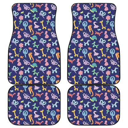 Animal Balloon Pattern Print Front and Back Car Floor Mats