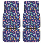 Animal Balloon Pattern Print Front and Back Car Floor Mats