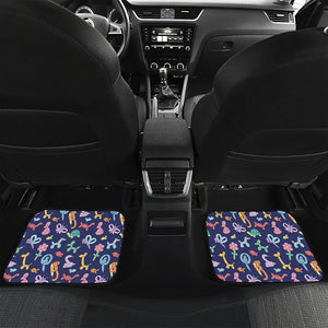 Animal Balloon Pattern Print Front and Back Car Floor Mats