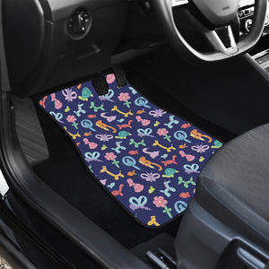 Animal Balloon Pattern Print Front and Back Car Floor Mats