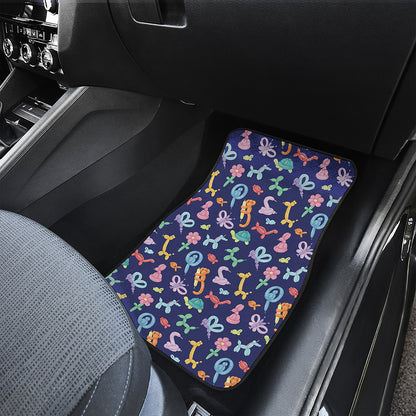 Animal Balloon Pattern Print Front and Back Car Floor Mats