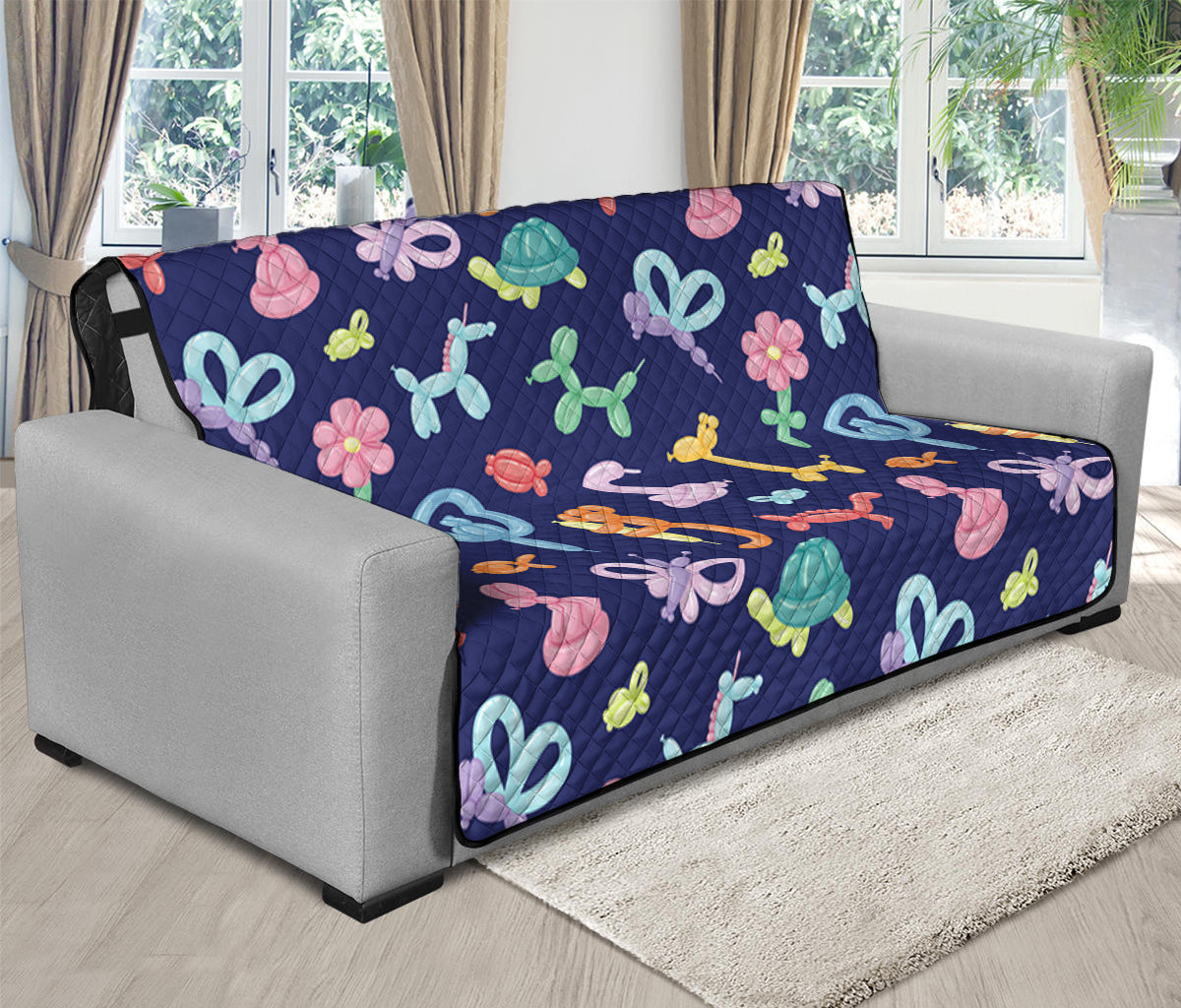 Animal Balloon Pattern Print Futon Protector