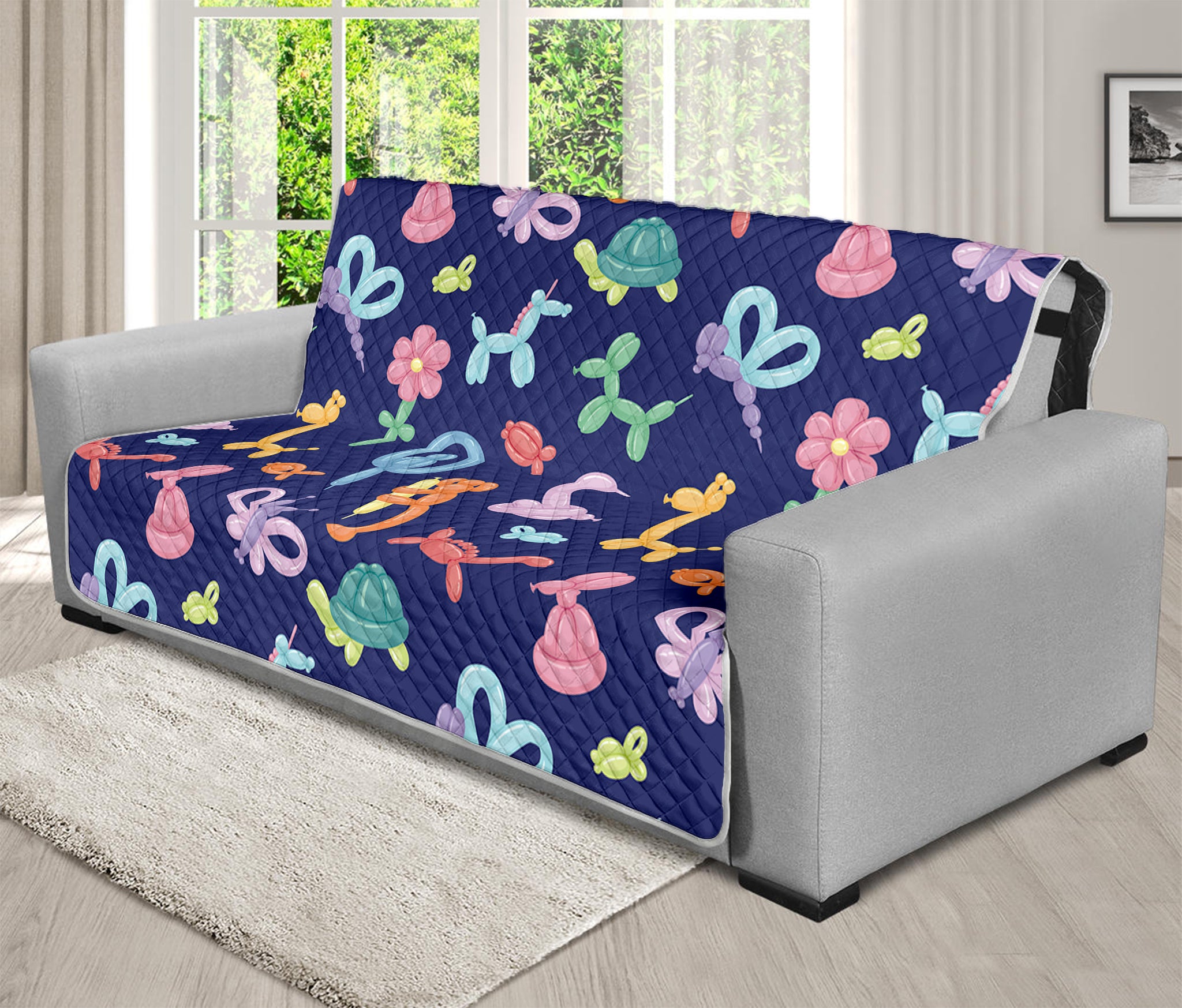 Animal Balloon Pattern Print Futon Protector