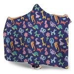 Animal Balloon Pattern Print Hooded Blanket
