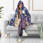 Animal Balloon Pattern Print Hooded Blanket