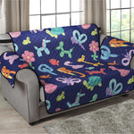 Animal Balloon Pattern Print Loveseat Protector