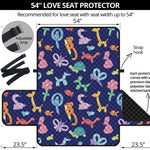 Animal Balloon Pattern Print Loveseat Protector