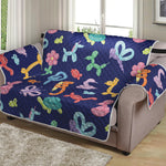 Animal Balloon Pattern Print Loveseat Protector