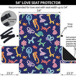 Animal Balloon Pattern Print Loveseat Protector