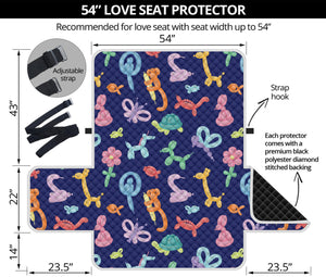 Animal Balloon Pattern Print Loveseat Protector