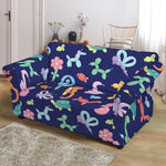 Animal Balloon Pattern Print Loveseat Slipcover