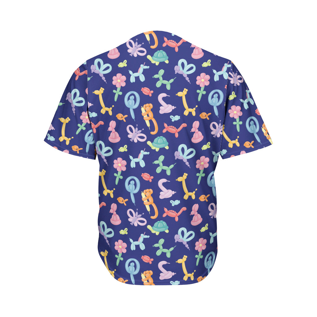 Animal Balloon Pattern Print Men's Baseball Jersey