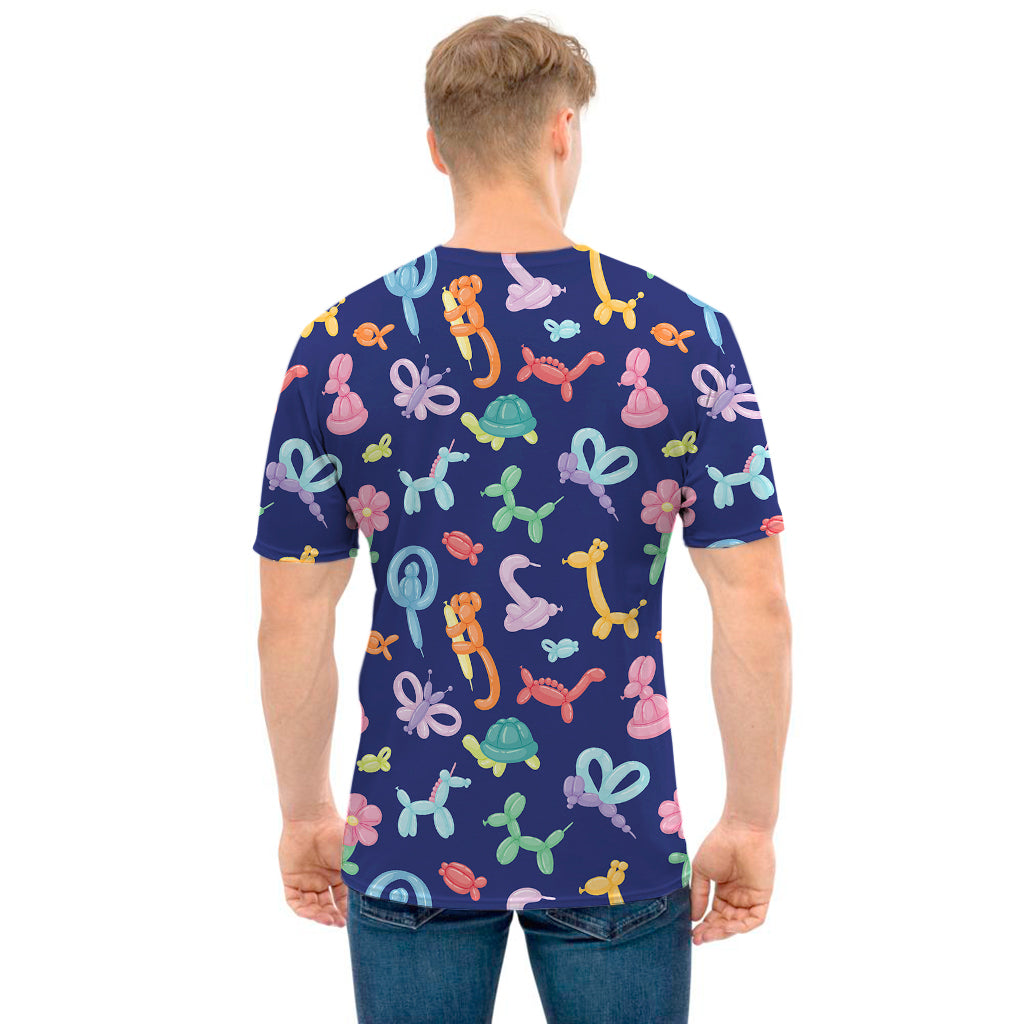 Animal Balloon Pattern Print Men's T-Shirt