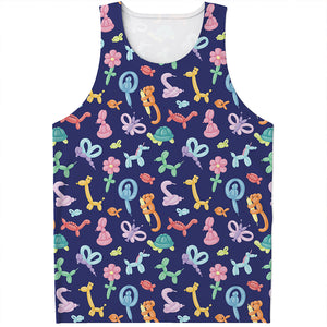 Animal Balloon Pattern Print Men's Tank Top