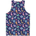 Animal Balloon Pattern Print Men's Tank Top