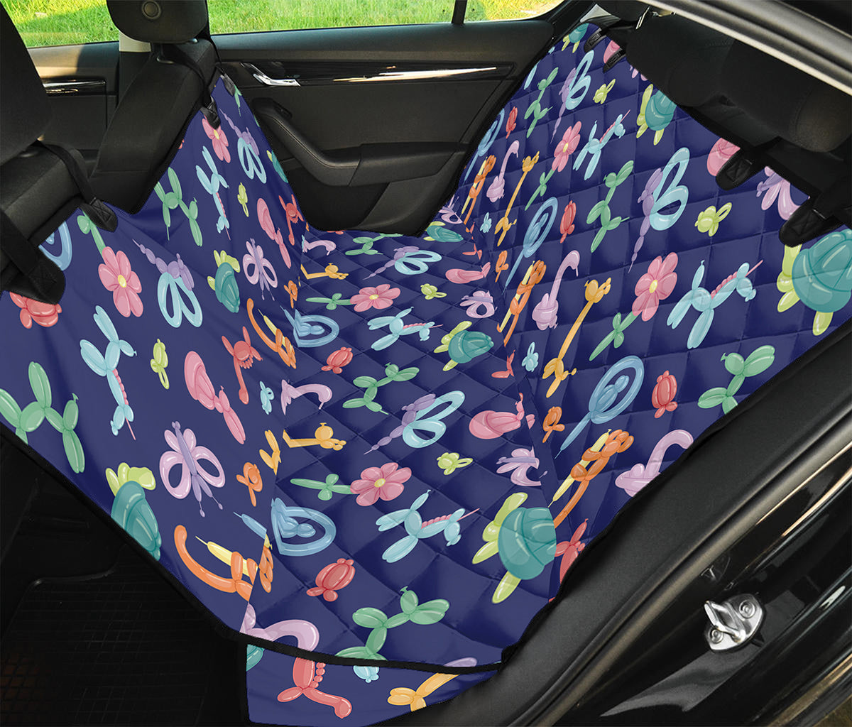 Animal Balloon Pattern Print Pet Car Back Seat Cover